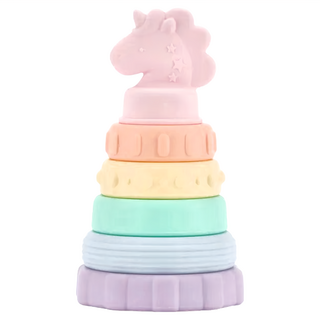 Itzy Ritzy 固齒咬咬疊疊樂 食品級矽膠, 咬咬疊疊樂, 童話獨角獸, 1個