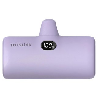 TOTOLINK iPuppy5000L 快充直插式行動電源, 荷紫色