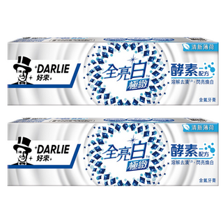 DARLIE 好來 全亮白 極緻酵素清新薄荷牙膏, 120g, 2條