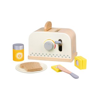 woet 木製家家酒麵包機, 優雅白, 1組