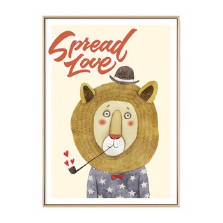 波羅選畫所 主題選畫 插畫 散播愛與歡樂, 59.4 x 42cm, 木色