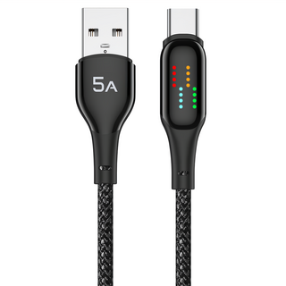 TOTU 拓途 炫影系列 iPhone 編織充電線 USB-A to Type-C 25W/5A Max, 1.2m, 黑色, 1條