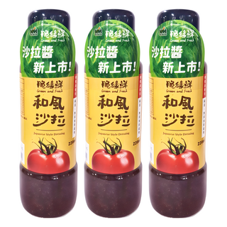 KOKUMORI 穀盛 和風脆綠鮮沙拉醬, 220ml, 3瓶
