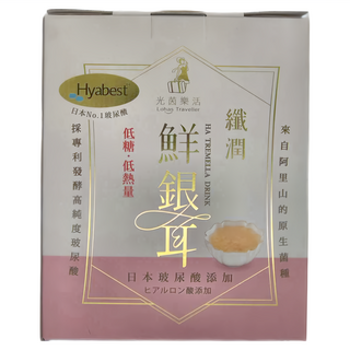 Lohas Traveller 光茵樂活 纖潤鮮銀耳 低糖低熱量 95%高純度玻尿酸 日本玻尿酸添加, 280g, 6罐, 1盒