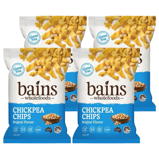 bains wholefoods 鷹嘴豆零食脆片 原味 無麩質配方 非油炸製程, 100g, 4包