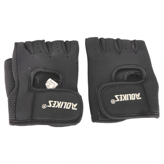 AOLIKES 奧力克斯 防滑健身手套 透氣 男女通用, 黑色, 1雙