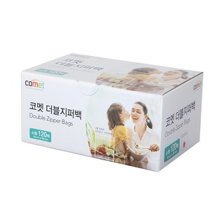 comet 雙層密封夾鏈袋, 小型, 120入, 1盒