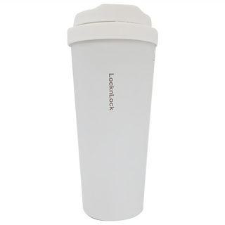 LocknLock 樂扣樂扣 韓風簡約彈跳316不鏽鋼杯, 白色, 550ml, 1個