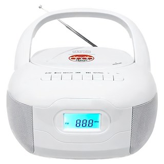 Dennys 丹尼斯 USB FM MP3 手提CD音響, 白色, MCD-317
