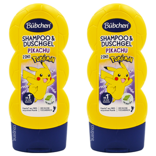 Bubchen 貝臣 寶可夢皮卡丘洗髮沐浴乳 2合1, 230ml, 2瓶