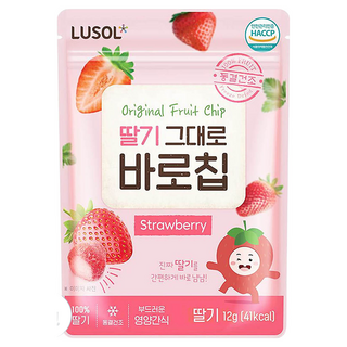 LUSOL 草莓果乾 冷凍乾燥 100%無添加, 12g, 3包