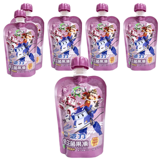 ROBOCAR POLI 波力 益生菌果凍 葡萄, 100g, 6個