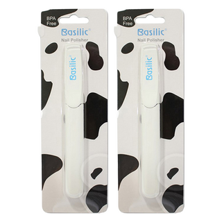 Basilic 貝喜力克 指甲拋光棒 附蓋 美甲晶亮拋光修整銼刀, 2件