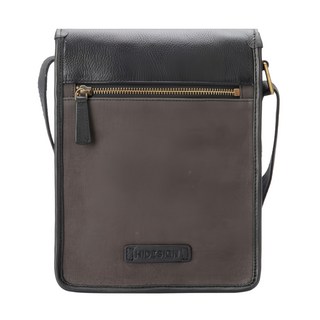 HIDESIGH 艾登帆布個性方包-黑灰色 hd-0018 休閒肩背包, 1入, 21 x 7 x 24.5 cm