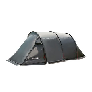 ATUNAS 歐都納 一房一廳黑膠三環帳 四季帳篷 550 x 260 x 190cm 露營和健行適用, 4人, 黑色