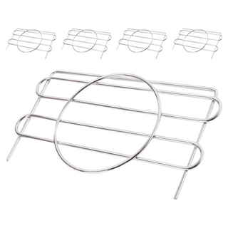 KI WISH 居家生活 鍍鉻圓圍籬 鐵架專用補強配件,適用長度 35/46/90cm, 銀色, 5個