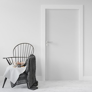 Sheetmori 房門貼紙 2入, 210 x 100cm, 01 白色