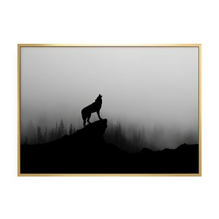 野性的呼喚 狼圖案掛畫, 金色