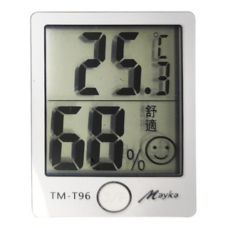 Mayka 明家 電子溫濕度計 TM-T96, 銀色, 1個