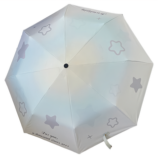 KissDiamond 漸變星星黑膠自動傘，晴雨兩用, KDU-874