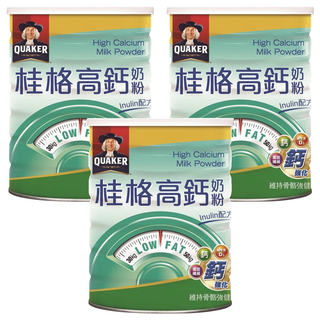 QUAKER 桂格 高鈣奶粉Inulin配方, 750g, 3罐