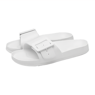 bebehome 大排扣軟底防臭防滑耐磨拖鞋, EVA材質, 260mm, 白色