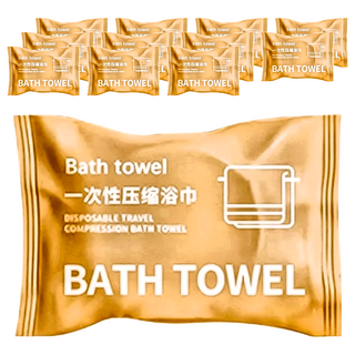 一次性壓縮浴巾 Set 6 70cm*140cm 旅行便攜, 加大款, 12個