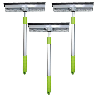 伸縮玻璃刷 10吋, 灰色 + 綠色, 3個