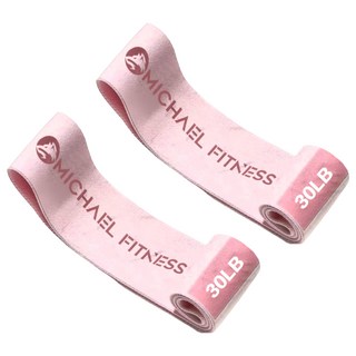 MICHAEL FITNESS 麥克健身 針織翹臀圈, 高強度 複合針織 耐磨不脫線, 粉色, 30磅, 2個