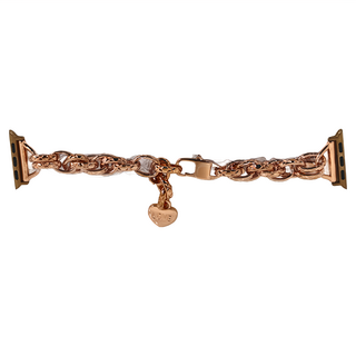 DAYA 專用 墜心不鏽鋼鎖鍊錶帶 玫瑰金, Apple Watch 38/40/41mm, 1條