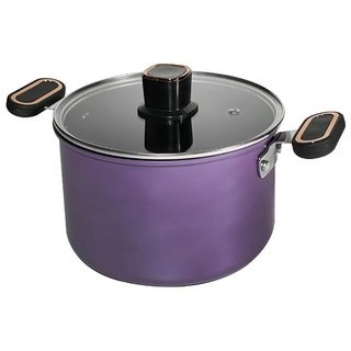 炫彩鍋 陶瓷不沾塗層 適用於電磁爐、瓦斯爐, 20cm, 紫色, 1個