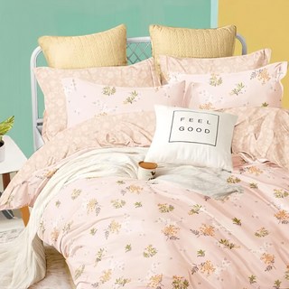 A-ONE 台灣製雪紡棉被套, 環保印染, 耐洗染色堅牢度4-5級, 高成本磨毛處理, 吸濕透氣, 雙人, 花之飄香