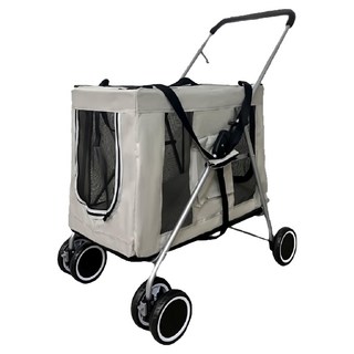 開放式寵物推車 DTC-810, 1台, 淺灰色
