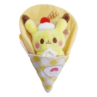 TAKARA TOMY Pokepeace DIY 絨毛草莓可麗餅, 皮卡丘, 1個