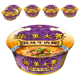 統一 滿漢大餐 珍味牛肉麵 187g, 6入