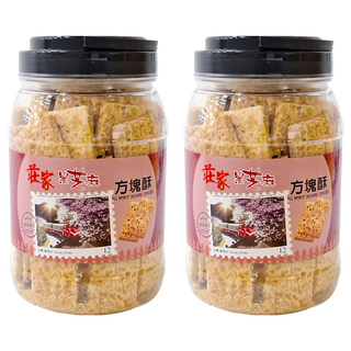 莊家 黑芝麻方塊酥 450g, 口感酥脆，香氣濃郁, 2罐