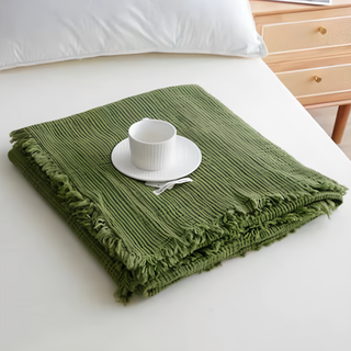 KUIBAO 快豹生活 美拉德 色棉紗布毯