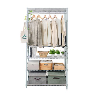 Steel Tycoon 鋼鐵力士 四層單桿吊衣組 含PP/工業輪, 綠色, 36 x 91 x 150 cm