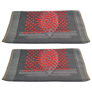 LEADER X 防護升級自發熱遠紅外線石墨烯彈力護膝 保護膝蓋穩定髕骨 高彈面料舒適透氣, XS-01, 14 x 27cm, 2個