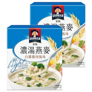 QUAKER 桂格 濃湯燕麥 白醬雞肉風味 5包, 225g, 2盒