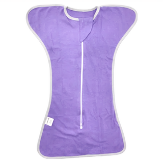 OhBabyLying 春秋薄款蝶形包巾 100%棉 夾鍊袋裝, 紫色