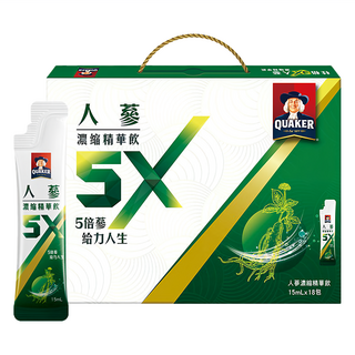 QUAKER 桂格 5X養氣人蔘禮盒, 15ml, 18包, 1盒
