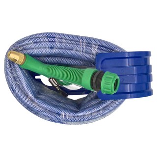 高壓洗車水槍掛鉤套組 10M 塑膠、純銅材質, 藍色 + 綠色