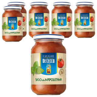 DE CECCO 得科 拿坡里義大利麵醬 400g, 100% 義大利番茄製成, 6罐