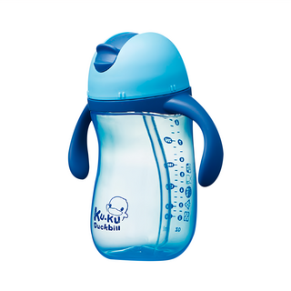 酷咕鴨 亮彩訓練杯, BPA Free, 260ml, 6個月以上適用, 藍色, 1個