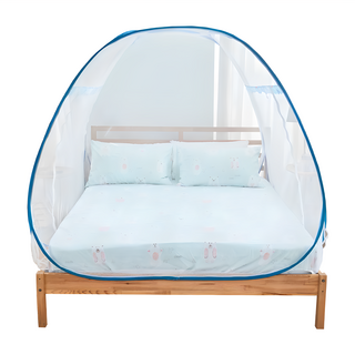 J-bedtime 床寢時光 加高三開門三秒速裝蒙古包蚊帳, 深藍色