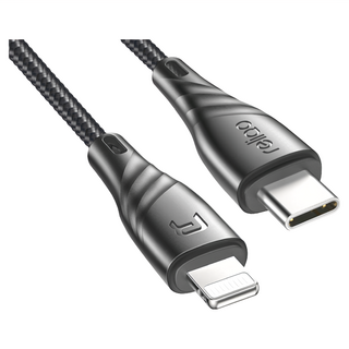 Mcdodo 孔雀系列 MFI PD 快充充電線 Type C to Lightning, 黑色, 1條