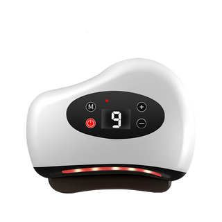 理享家 砭石電動智能刮痧板 9檔震動 G5198-2, 1個, 白色 + 黑色