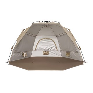 Naturehike 挪客 速開銀膠自動沙灘野餐帳篷 CNK2300ZP023 245 x 136 x 136cm 3.4kg, 棕色, 3~4人
