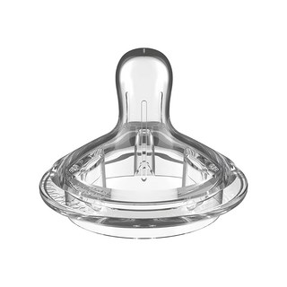 nanobebe 母感超柔軟矽膠奶嘴 雙重透氣設計 防脹氣 5 種流速可選, 6個月以上, 2個